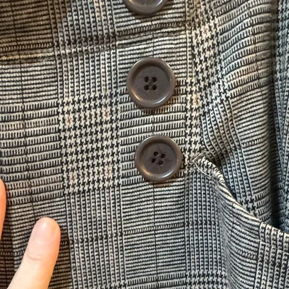 Max Studio Brown and Black Plaid Wide Leg Trousers - Picture 3 of 6